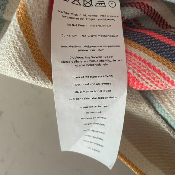 Promod Boutique Francaise Stripe Mini Skirt‎ in Multicolor, Size 12 - Picture 5 of 6